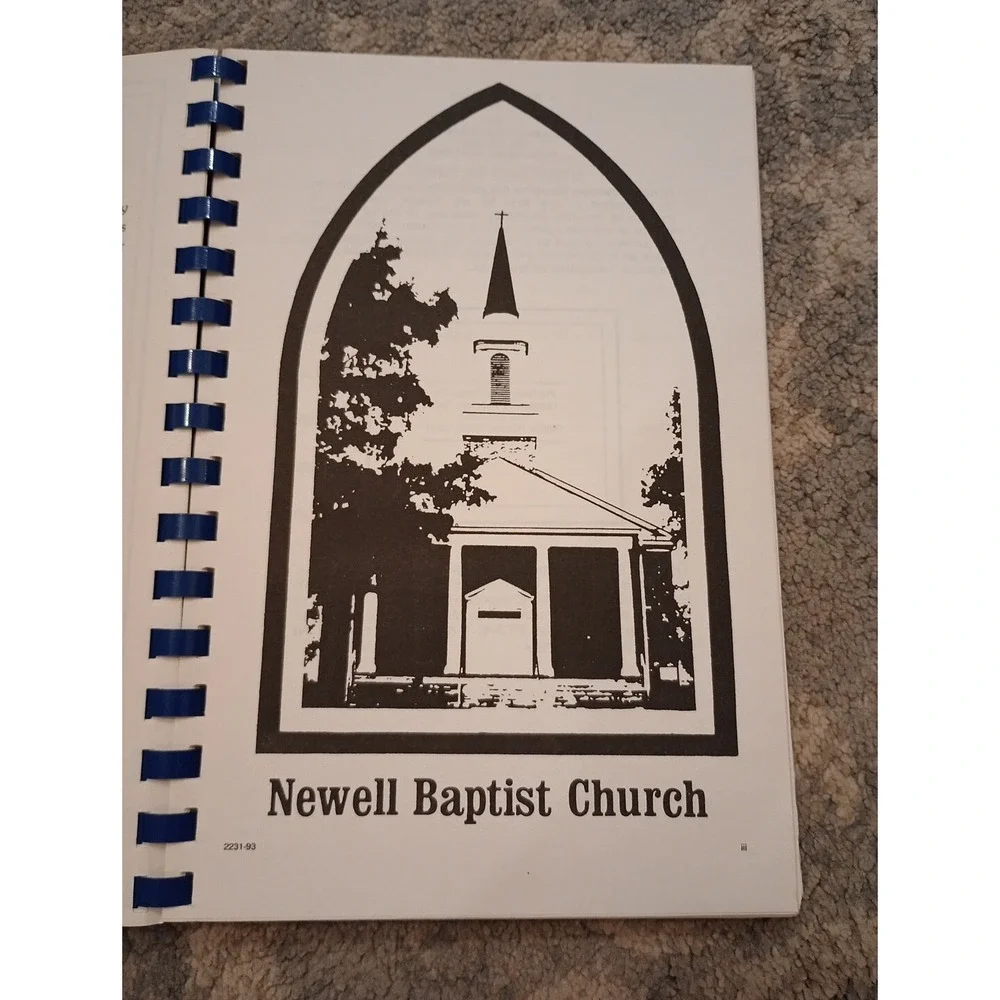 Newell Baptist Church Cookbook Charlotte, NC 1993 Spiral Vintage North‎ Carolina